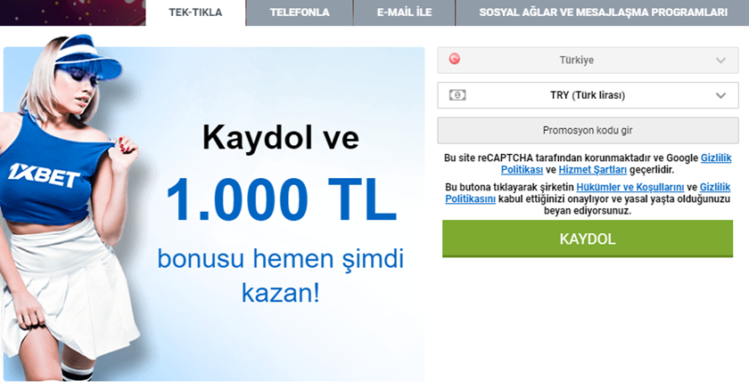 1xbet Casino Üyelik Açma