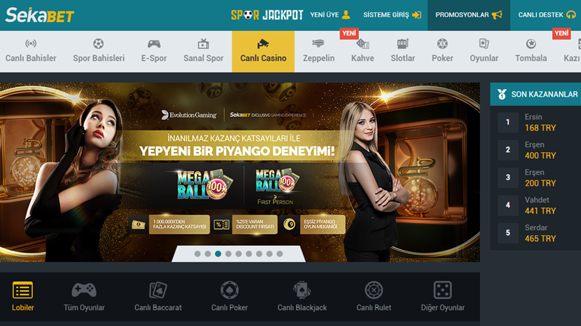 Sekabet Casino giriş adresi